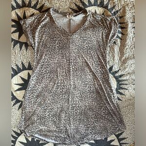 Sweet Lovely by Jen | Leopard V-Neck Tee Shirt Dress